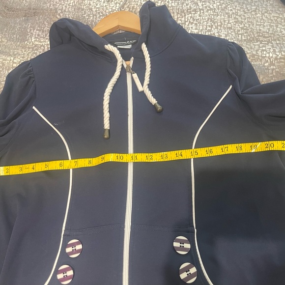 Nautical Zipper Drawstring Hoodie by BNW - Picture 7 of 10